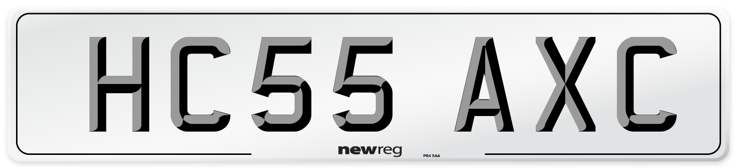 HC55 AXC Number Plate from New Reg